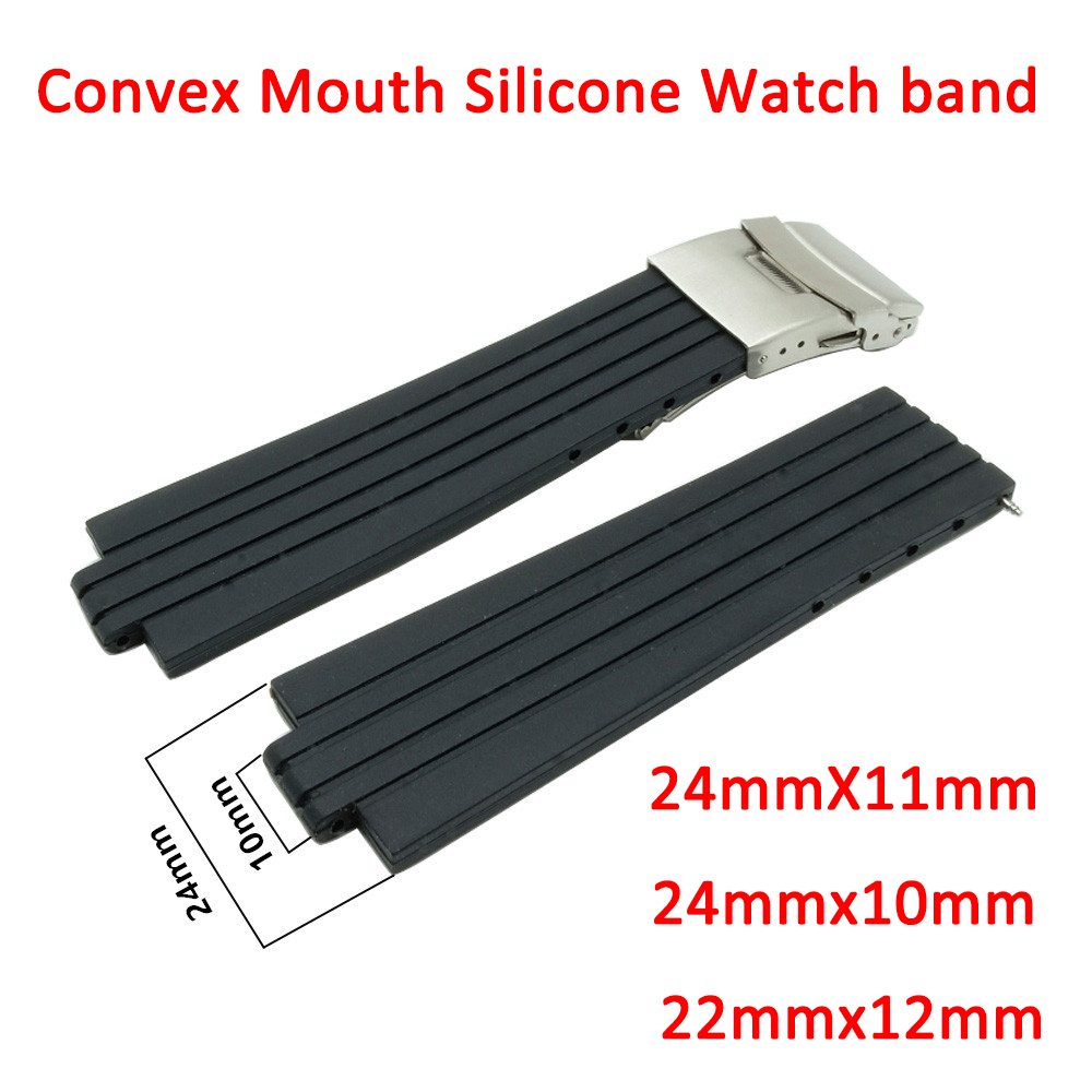 Cartier Watch Ballon Bleu - Konvexer Mund Armband Silikon Gummi Uhrenarmband