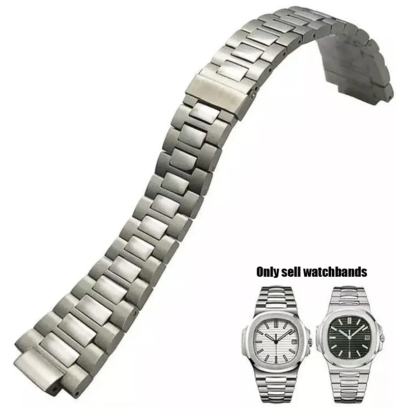 Patek Philippe Watch Nautilus - 25 x 13 mm Edelstahl-Uhrenarmband aus