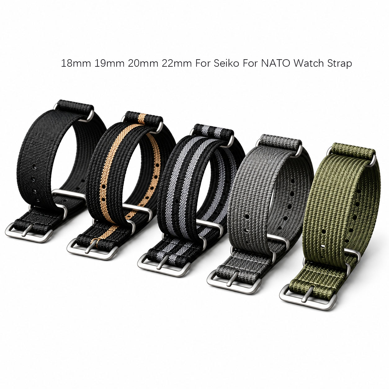18 mm, 19 mm, 20 mm, 22 mm – N – Nato Strap Nylon Bewertung und Preis
