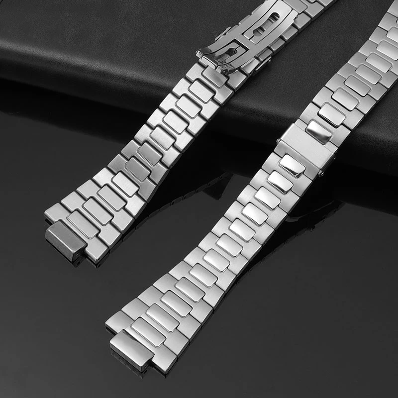 Konvexes silbernes Edelstahl-U – Patek Philippe Watch Nautilus Bewertung und Preis