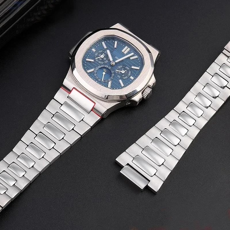 25 x 13 mm Edelstahl-Uhrenarmb – Patek Philippe Watch Nautilus Bewertung und Preis